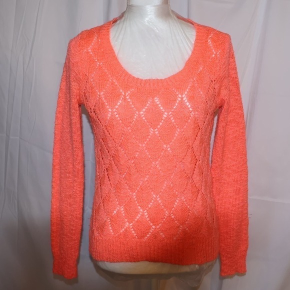 Charlotte Russe Knit Sweater, Size Small Women, Mango/Peach/Sherbet - Picture 1 of 10